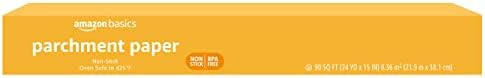 Amazon Basics Non-Stick Parchment Paper for Baking, Cooking, Oven Safe, 15 inches, 90 Sq Ft Roll,... | Amazon (US)