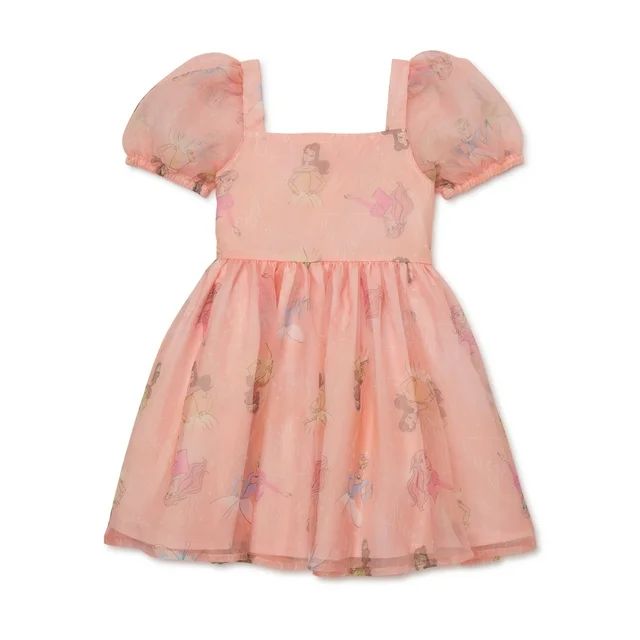 Disney Princess Toddler Girls Special Occasion Puff Sleeve Dress, Sizes 12M-4T | Walmart (US)