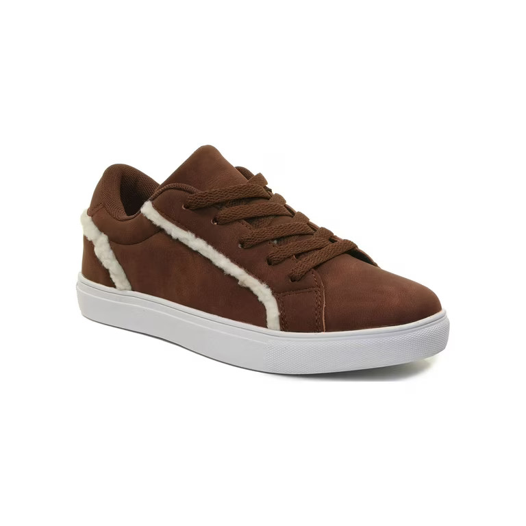 C. Wonder Women's Emmy Sherpa Trim Court Sneaker | Walmart (US)