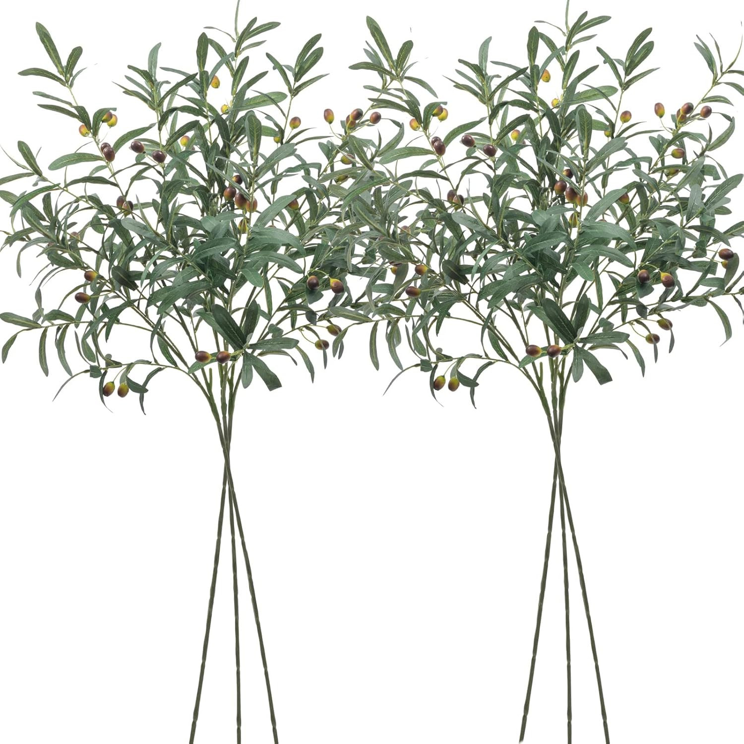 SHACOS 6 PCS Fake Olive Branches for Vases 39" Tall Long Greenery Stems Faux Olive Tree Branches ... | Amazon (US)