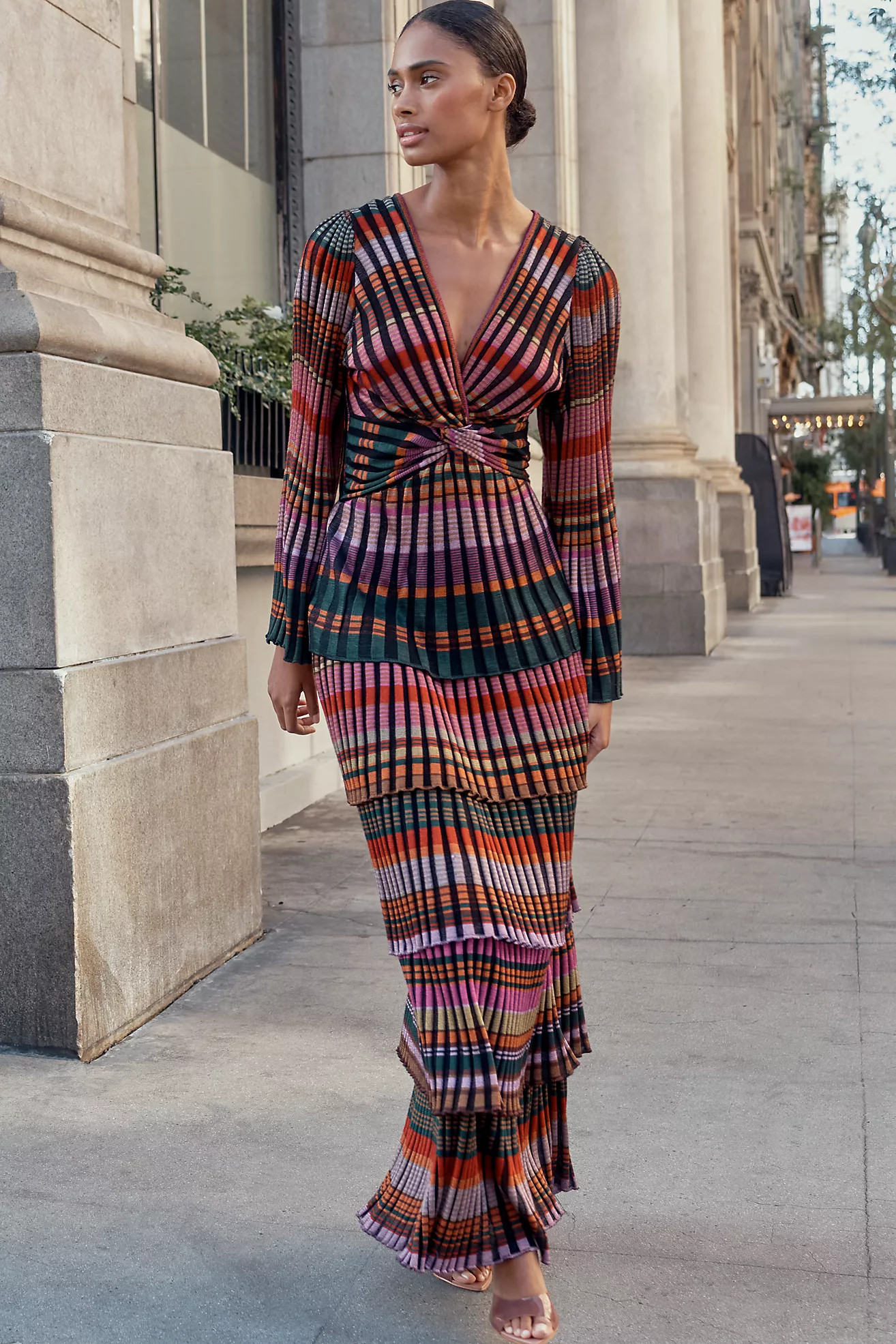 Cecilia Prado Deep V Tiered Maxi Dress | Anthropologie (US)