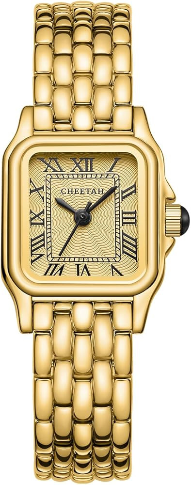 Gold Watches for Women with Small Vintage Bracelet, Rectangular Case Roman Dial | Amazon (US)