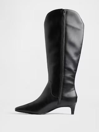 Kitten Heel Pointy Knee High Boots | Gap (CA)