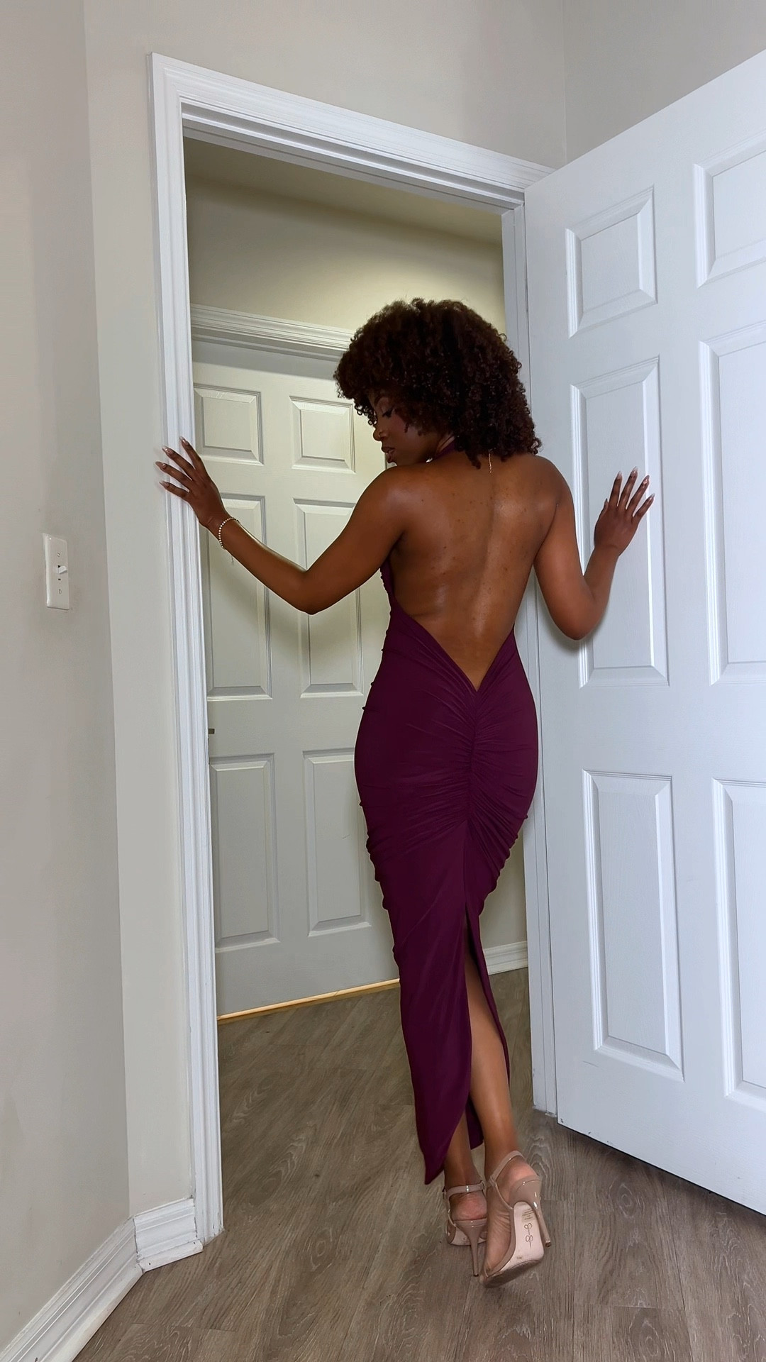 Valentines Day Dress 
Backless dress 
Body on dress 
Ruched dress 
Moisturizing products 
Glowy body care 
Tan heels 
Diamond bracelet 
Diamond necklace 

#LTKgrwm #LTKootd #LTKValentine
