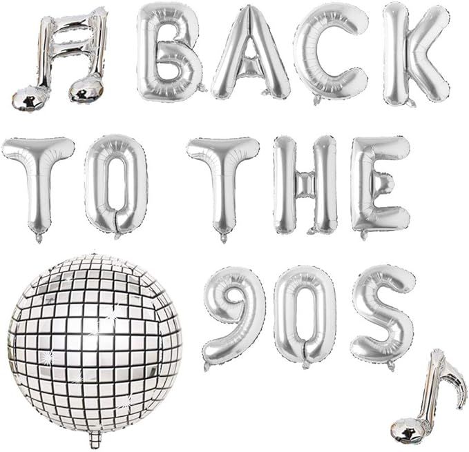 Back to The 90's Party Decorations, Back to The 90S Balloons Themed Retro Radio Banner Hip Hop 90... | Amazon (US)