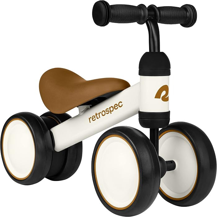 Retrospec Cricket Baby Balance Bike, 4-Wheel Ride-On Toy for Ages 12-24 Months – First Bike & Toddler Bike for 1 Year Old Boys & Girls, First Birthday Gift | Amazon (US)