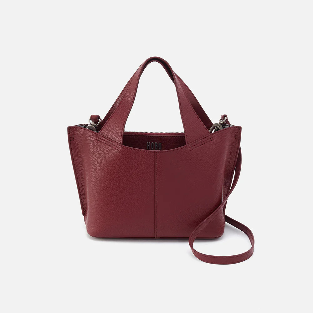 Vida Small Tote In Micro Pebbled Leather - Port | HOBO Bags