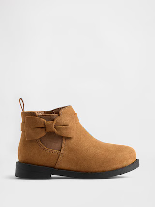 Toddler Vegan Suede Bow Chelsea Boots | Gap (US)