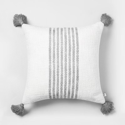 18x18 Center Stripes Throw Pillow - Hearth & Hand™ with Magnolia | Target