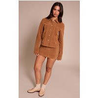 Petite Tan Suede Mini Skirt, Brown | PrettyLittleThing UK