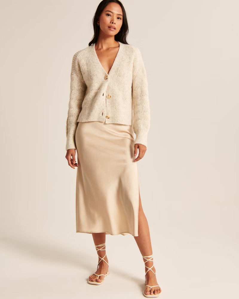 Women's Stitch Short Cardigan | Women's 30% Off Almost All Sweaters & Fleece | Abercrombie.com | Abercrombie & Fitch (US)