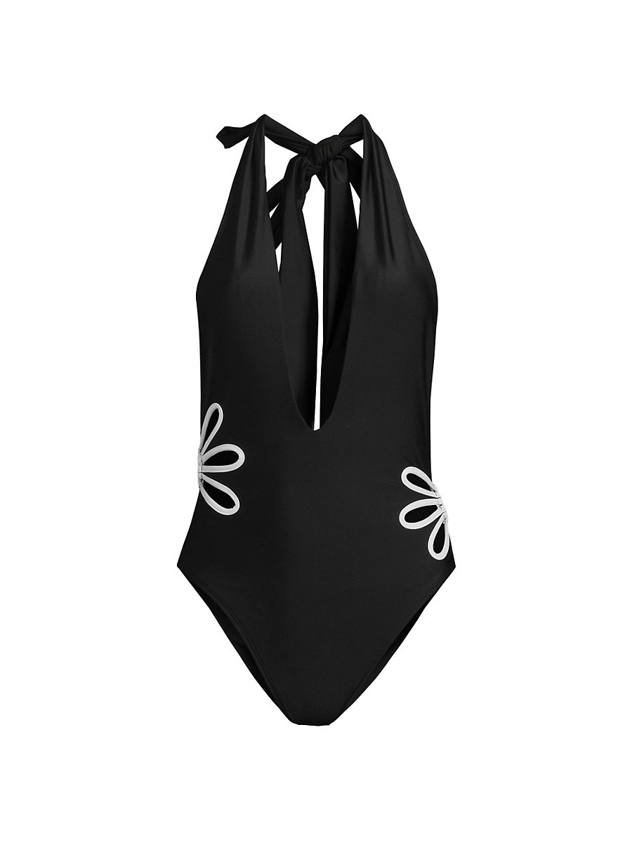 Women's Miranda One-Piece Swimsuit - Black White Cutout - Size XS | Saks Fifth Avenue