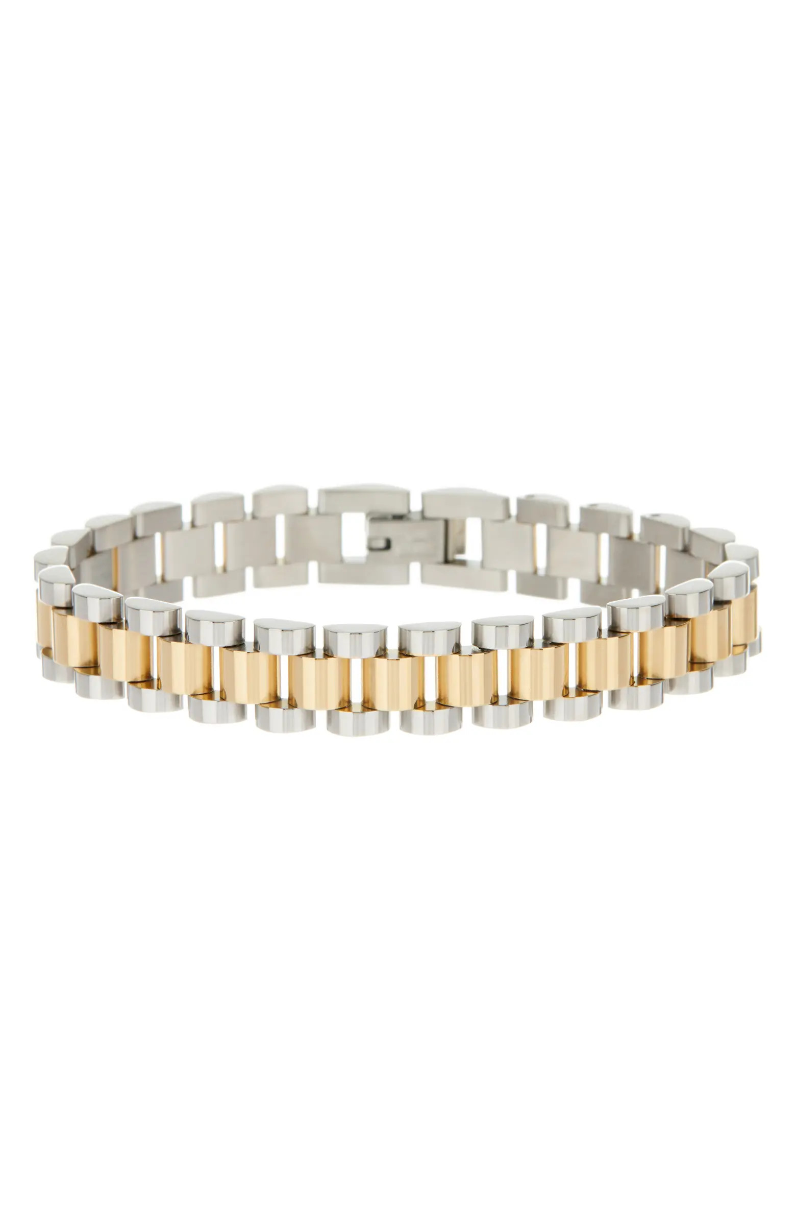 Luv AJ Timepiece Two-Tone Chain Bracelet | Nordstrom | Nordstrom