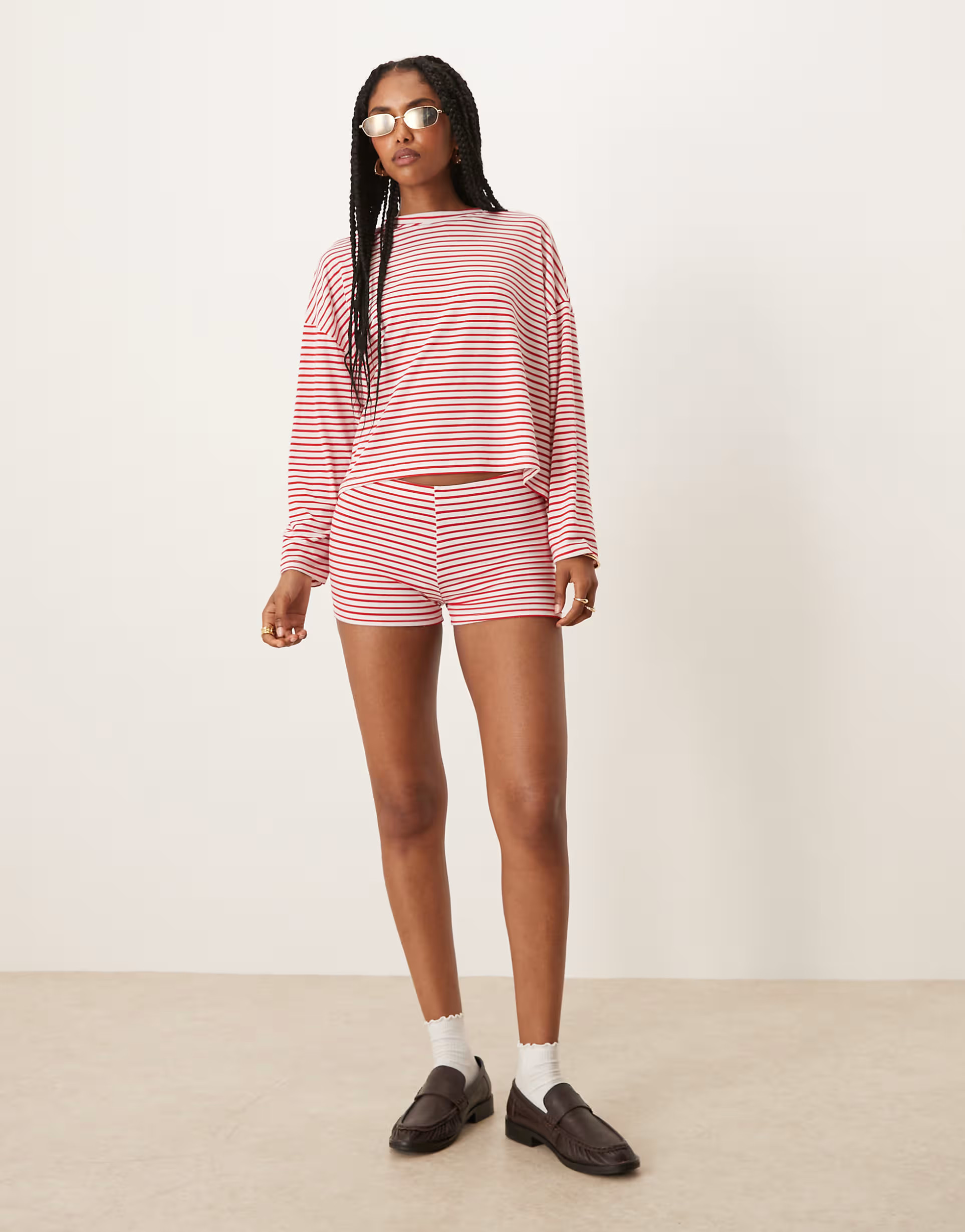 ASOS DESIGN micro short co-ord in red and white stripe | ASOS (Global)
