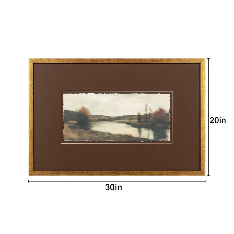 My Texas House By the River Painting 30x20 Framed Wall Art | Walmart (US)