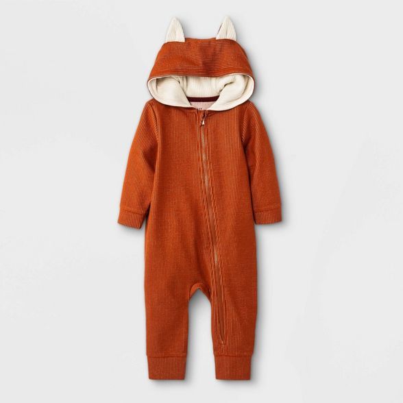 Baby Boys' Fox Long Sleeve Romper - Cat & Jack™ Orange | Target
