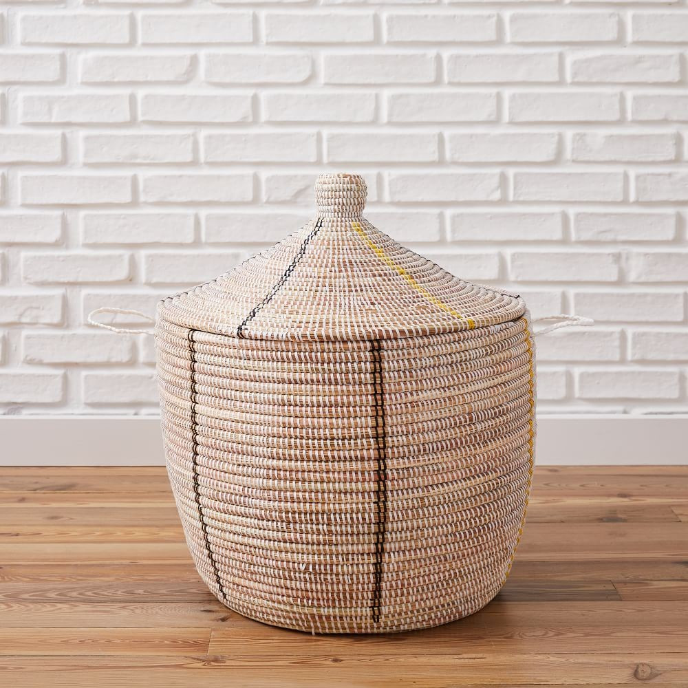 Graphic Millet Lidded Baskets | West Elm (US)