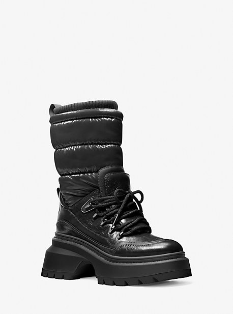 Shiloh Metallic Mixed-Media Boot | Michael Kors US