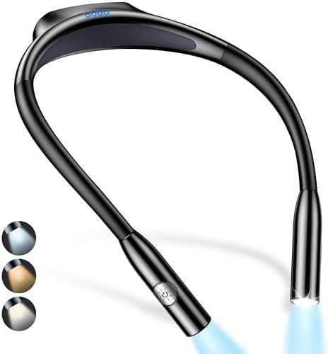 Gritin LED Neck Reading Light,Book Light for Reading in Bed-Eye Caring 3 Colors, Dimmable Brightn... | Amazon (US)