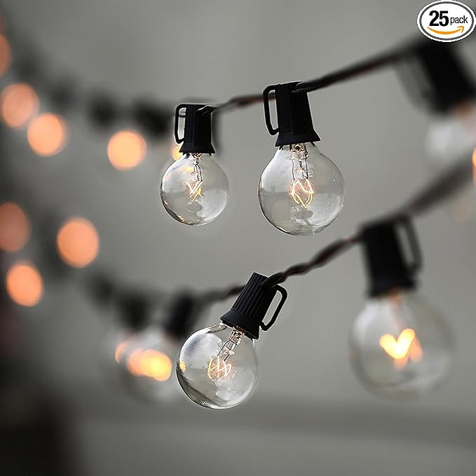 Lampat String Lights, LED 25Ft G40 Globe String Lights with Bulbs-UL Listd for Indoor/Outdoor Com... | Amazon (US)