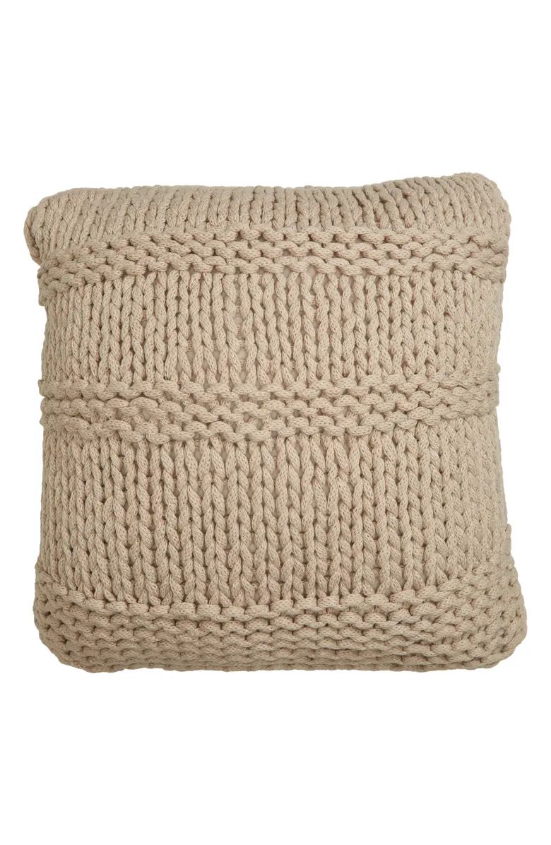 Mixed Stitch Knit Rope Accent Pillow | Nordstrom | Nordstrom