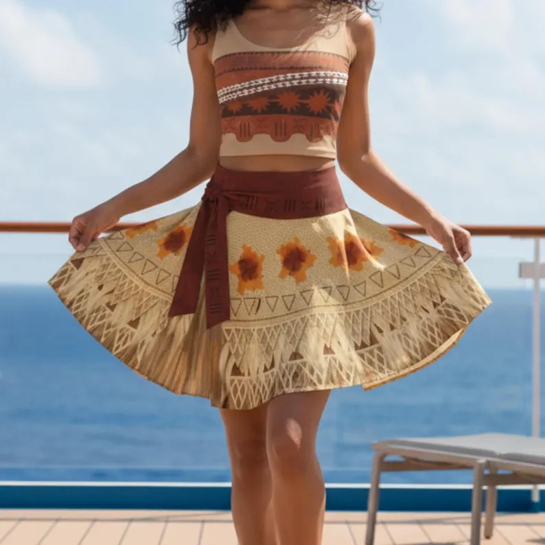 Polynesian Wayfinder Princess Women's Skater Skirt | Moana Inspired Running Costume - Etsy | Etsy (US)