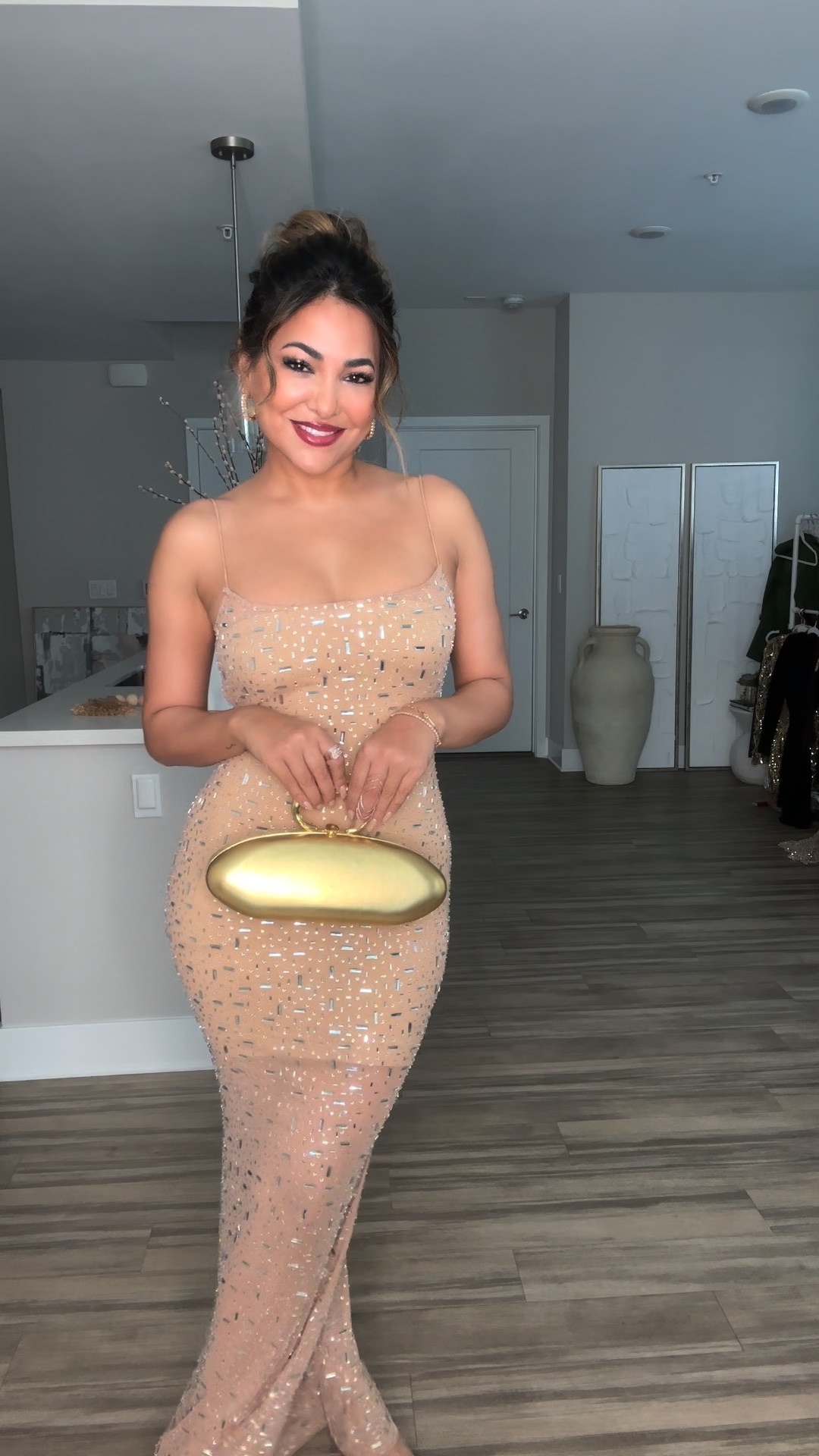 GRWM: A Holiday Look Pt. XIII 💫

Styling this viral crystal dress for a glamorous holiday look!  I wanted to try it out with a nude slip underneath instead styling it with a bra & underwear, for more of a covered look for anyone who wanted an alternative 🙏🏼🤍
• #outfitinspo #fashion #styletips #outfitideas #grwm #fashionstyle #styling #todaysoutfit #todayslook #holidaylooks 

Outfit Details:
dress — @ohpolly 
slip — @amazonfashion (linked under my shop Amazon 2 highlight)
earrings — @saintliz 
shoes — @schutz 
body oil — @soldejaneiro 
lip — @maccosmetics color “burgundy” lip pencil
bag — @alexisbittar
eyes — still in “kitten” and Tom ford palette 

#LTKHoliday #LTKstyletip #LTKbeauty