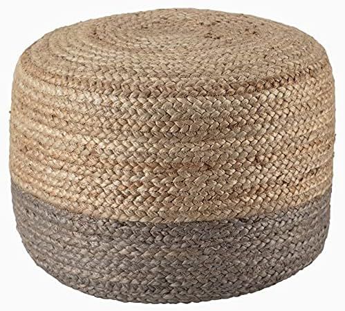 S & L Homes Pouf Ottoman - 100% Jute Braided Footrest Stool Hand Knitted Traditional Cord Boho Pouff | Amazon (US)