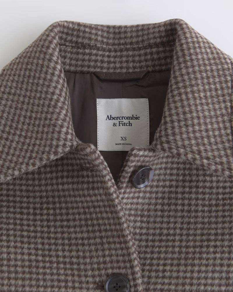 Women's Short Wool-Blend Coat | Women's Coats & Jackets | Abercrombie.com | Abercrombie & Fitch (US)
