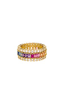 The M Jewelers NY Three Row Rainbow Ring in Multi from Revolve.com | Revolve Clothing (Global)