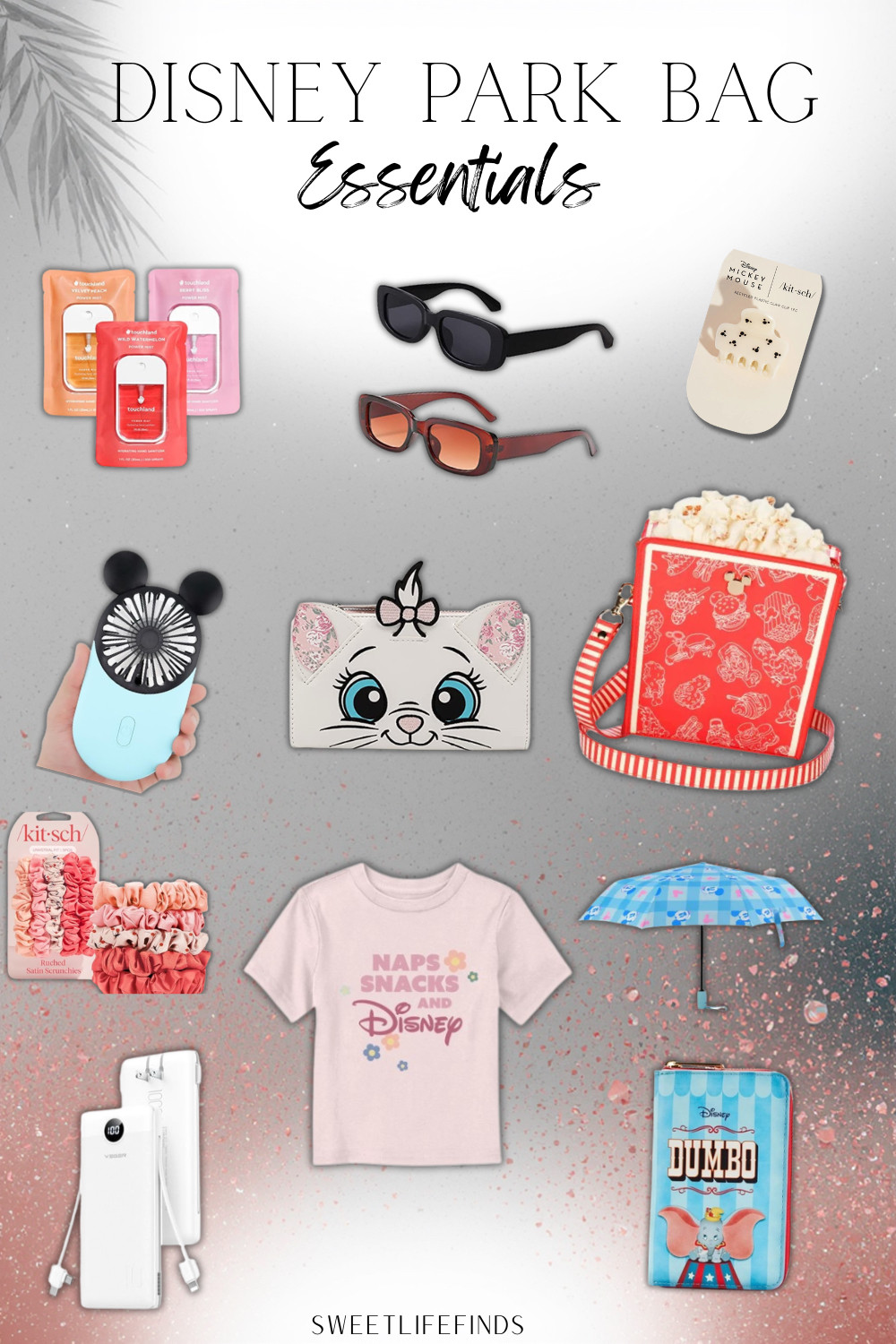 Disney park bag essentials that make long hot park days way easier ✨ From portable fans and cute Disney accessories to must-have Amazon finds for moms, these are the things I’d actually pack for a Disney day with kids. #SweetLifeByKourtney #DisneyEssentials #AmazonFinds #DisneyMom

#LTKootd #LTKmomlife #LTKKids
