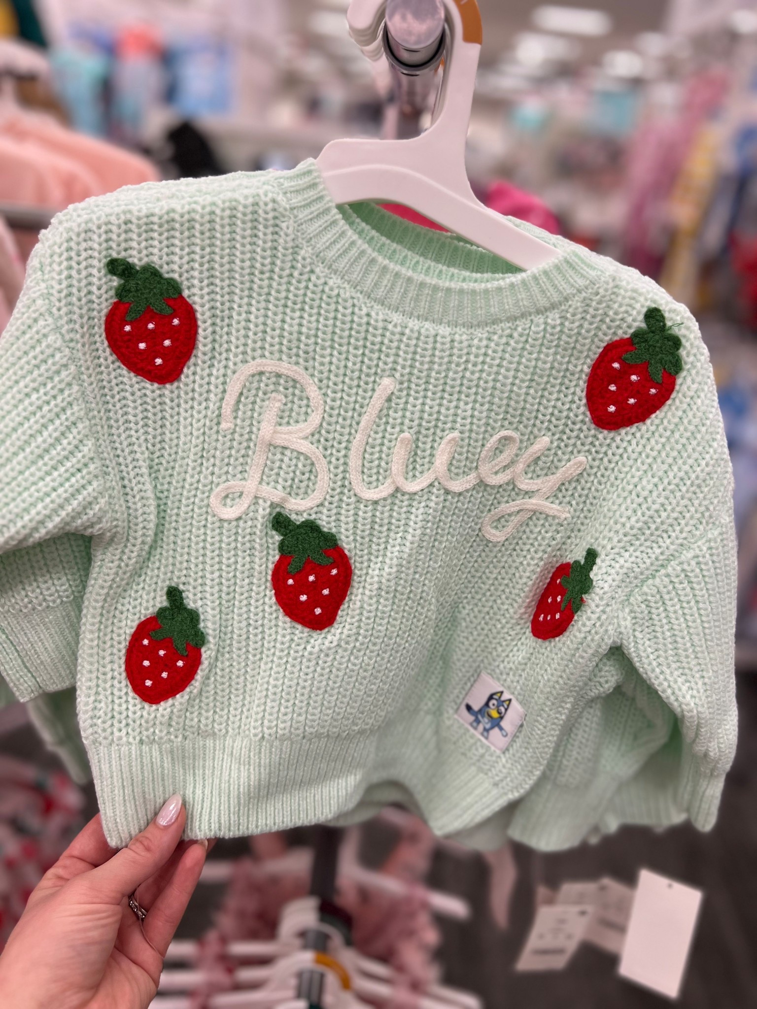All these new arrivals at Target are just wow! Valentine’s Day outfit for toddler. Toddler Bluey Strawberry Chunky Knit Sweater - Mint Green

#LTKSeasonal #LTKKids #LTKootd