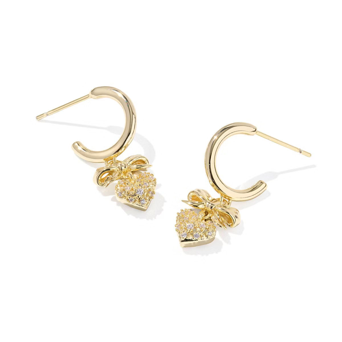 Kendra Scott Belle Cubic Zirconia Bow Huggie Hoop Earrings | Target