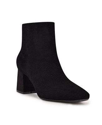 Nine West Women's Vivy 9X9 Square Toe Heeled Booties & Reviews - Boots - Shoes - Macy's | Macys (US)