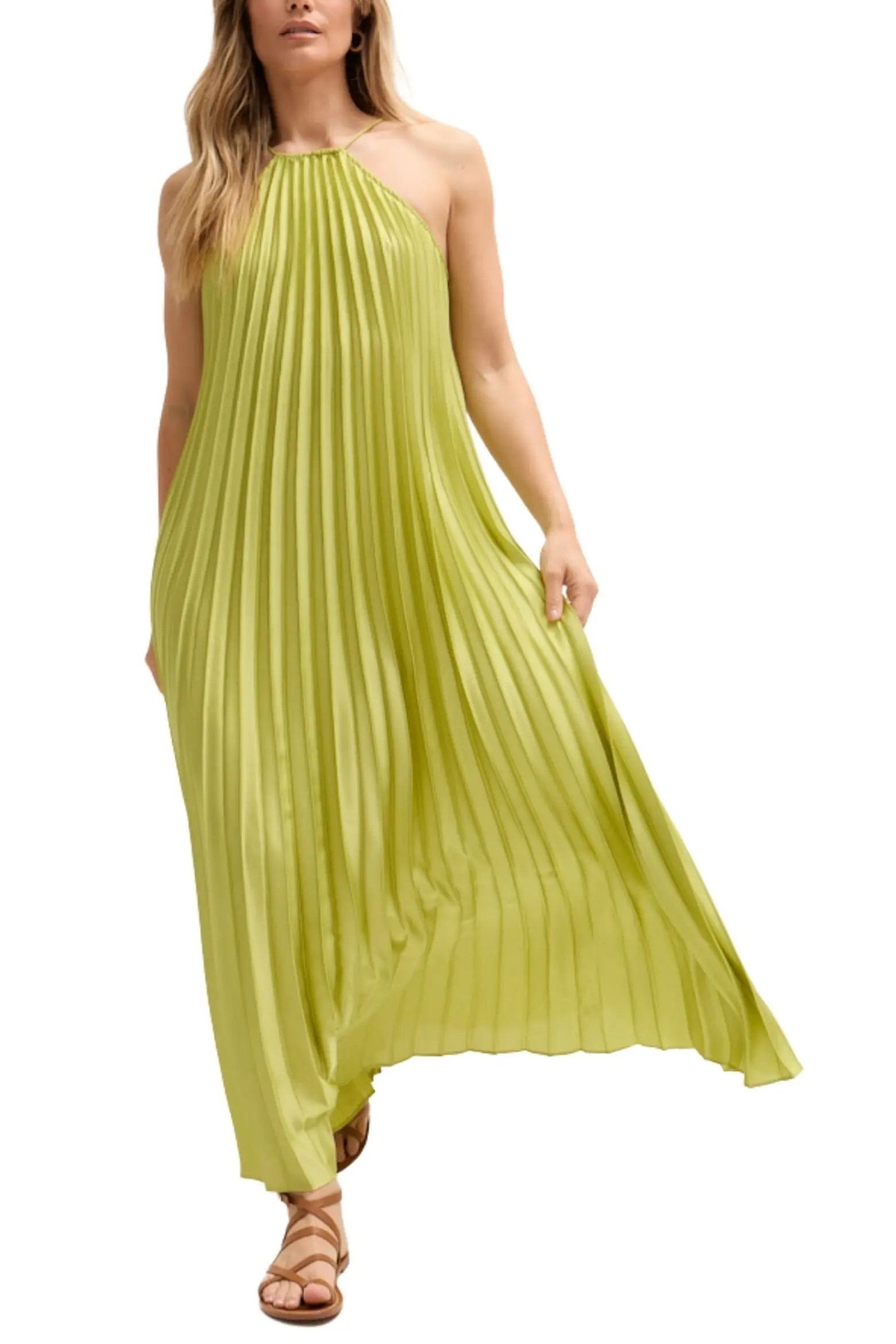 Philomena Halter Neck Pleated Maxi Dress (Women) | Nordstrom | Nordstrom