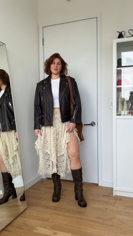 Styling a white tee day 3

Leaning into tomboy femme fashion with this lace skirt matched with these chunky boots from Jefferey Campbell 

Spring outfit, spring fashion, outfit inspiration, style inspiration, curvy girl fashion, midsize fashion 

#LTKSpringSale #LTKstyletip #LTKmidsize