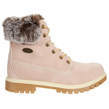 Lugz Womens Rucker Hi Faux Fur Lace Up Casual Ankle Boots | Walmart (US)