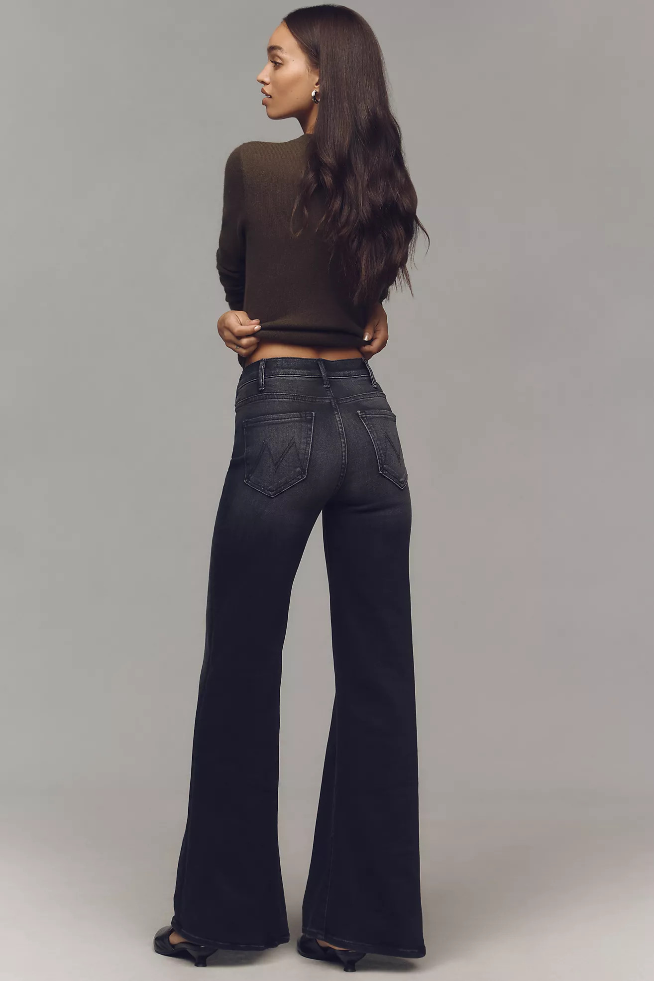 MOTHER The Hustler Roller Sneak High-Rise Wide-Leg Jeans | Anthropologie (US)