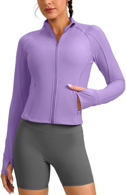 G Gradual Women's Cropped Workout Jacket Slim Fit Full Zip Athletic Running Gym Jackets for Women... | Amazon (US)