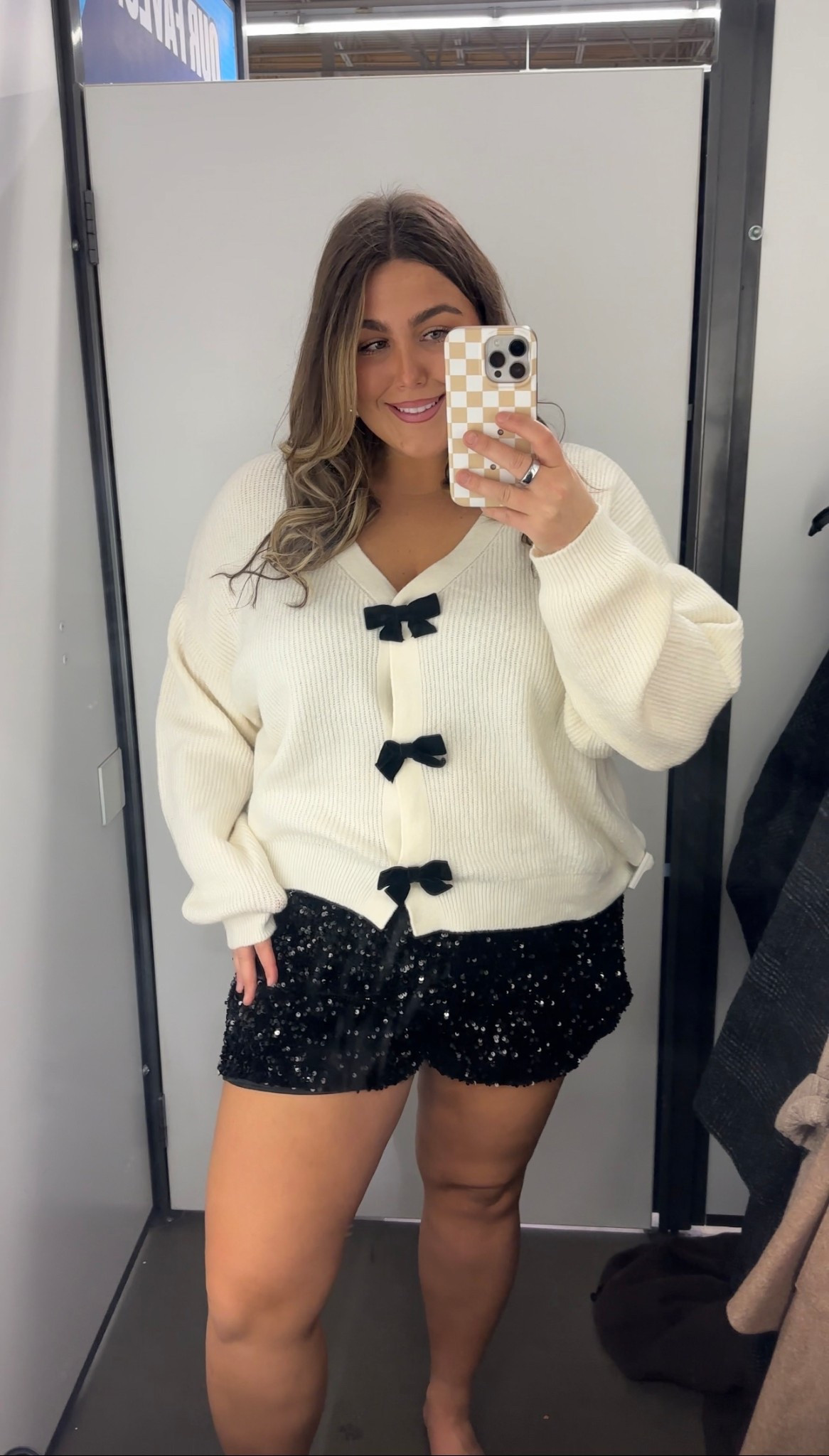 Sequin shorts holiday must have !! Bow sweater !!

#LTKHoliday #LTKSeasonal #LTKMidsize