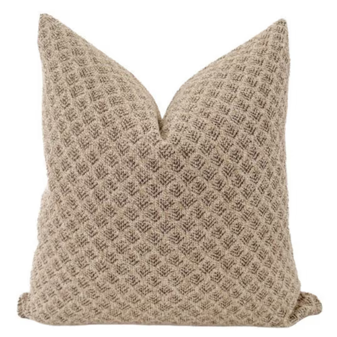 Lollo Rossa Brown Pillow Cover, Brown Pillow Cover, Distressed Pillow Cover, Pillow Cover, Design... | Etsy (US)