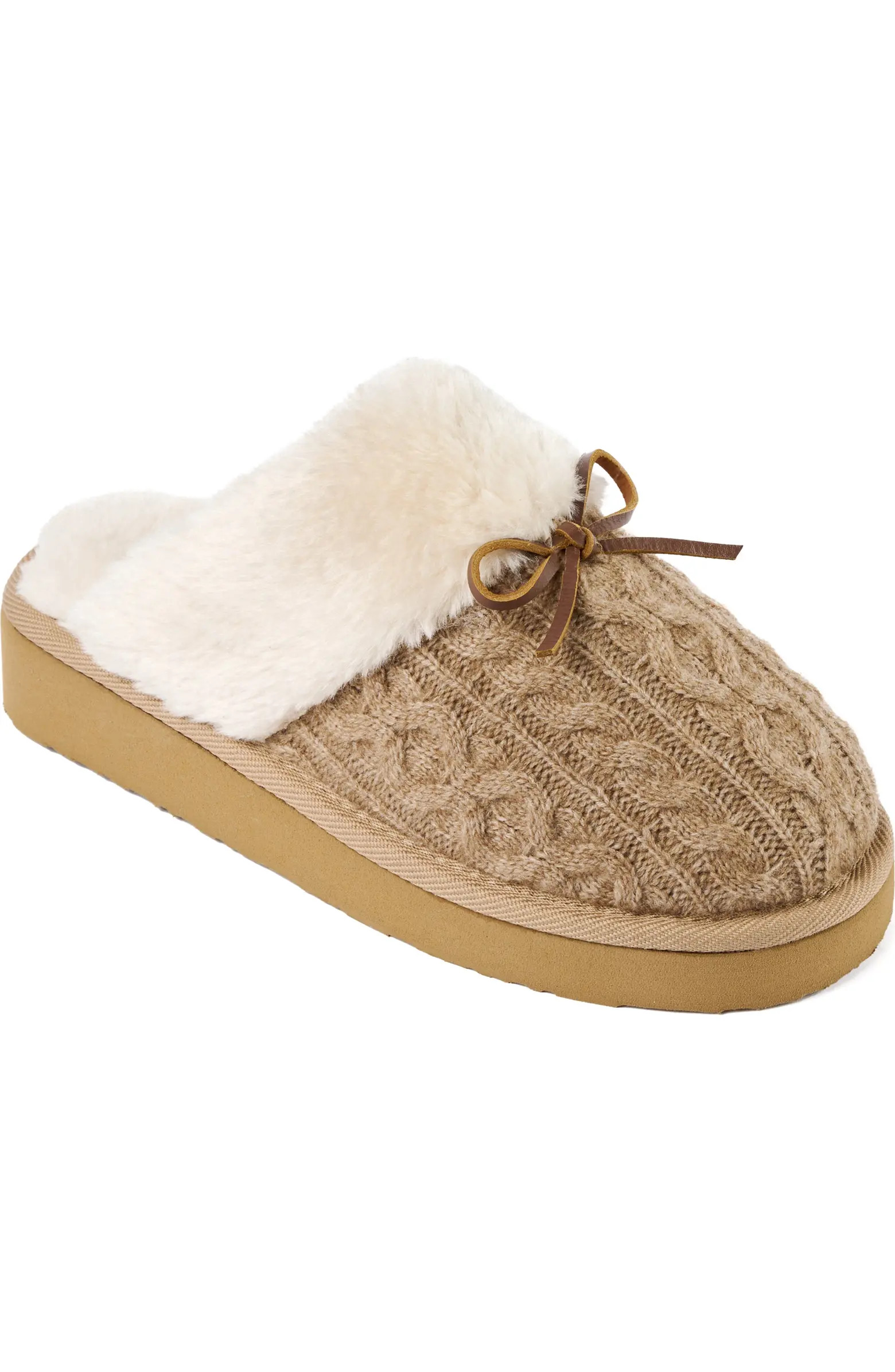 Minnetonka Flurry Faux Fur Trim Scuff Slipper (Women) | Nordstrom | Nordstrom