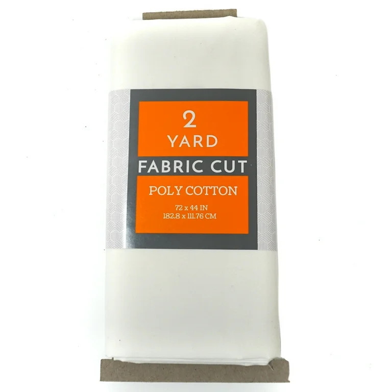 Shason Textile Craft Quilting Poly Cotton 2 Yards Precut Fabric, White - Walmart.com | Walmart (US)