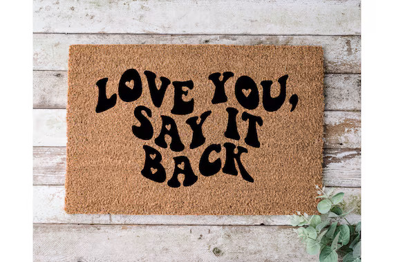 Love You Say It Back Entryway Mat  Trendy Home Decor  | Etsy | Etsy (US)