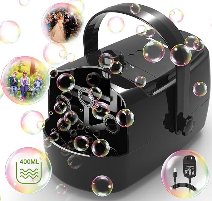 Bubble Machine Durable Automatic Bubble Blower, 8000+ Bubbles Per Minute Bubbles for Kids Toddler... | Amazon (US)