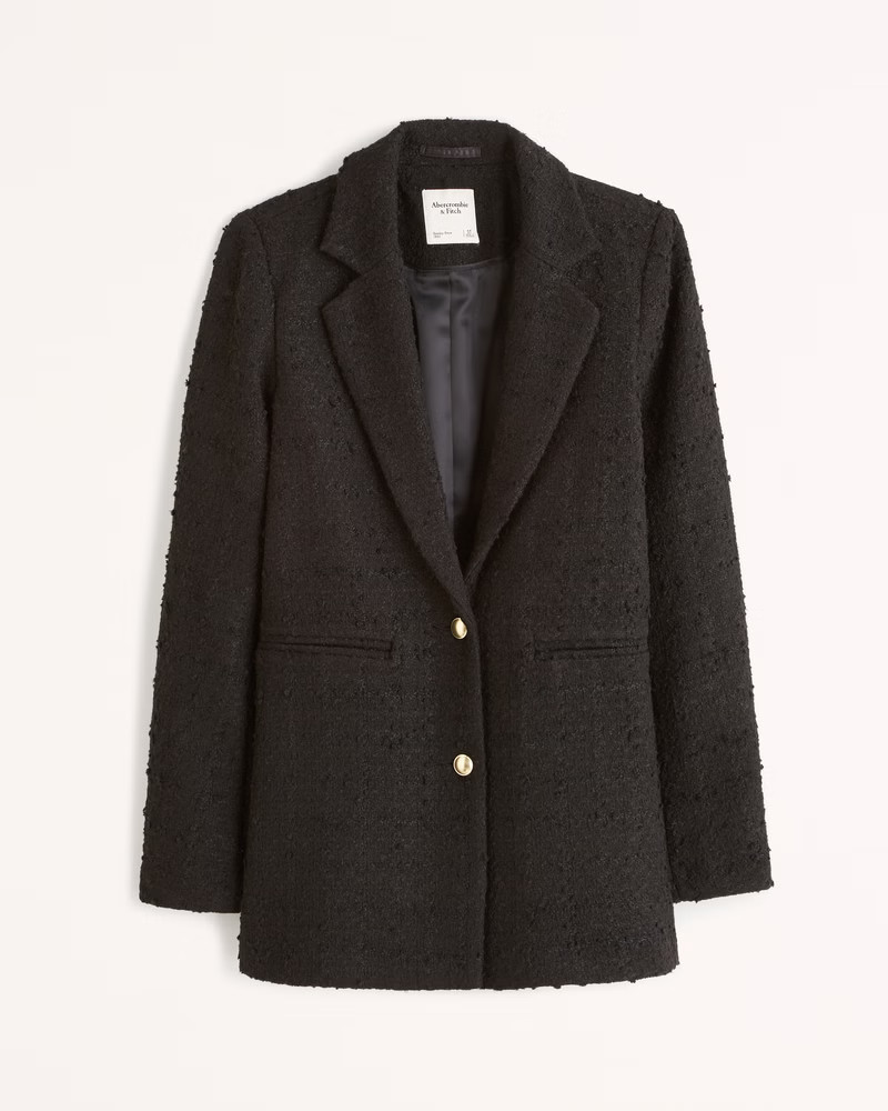 Women's Tweed Blazer Coat | Women's Coats & Jackets | Abercrombie.com | Abercrombie & Fitch (US)