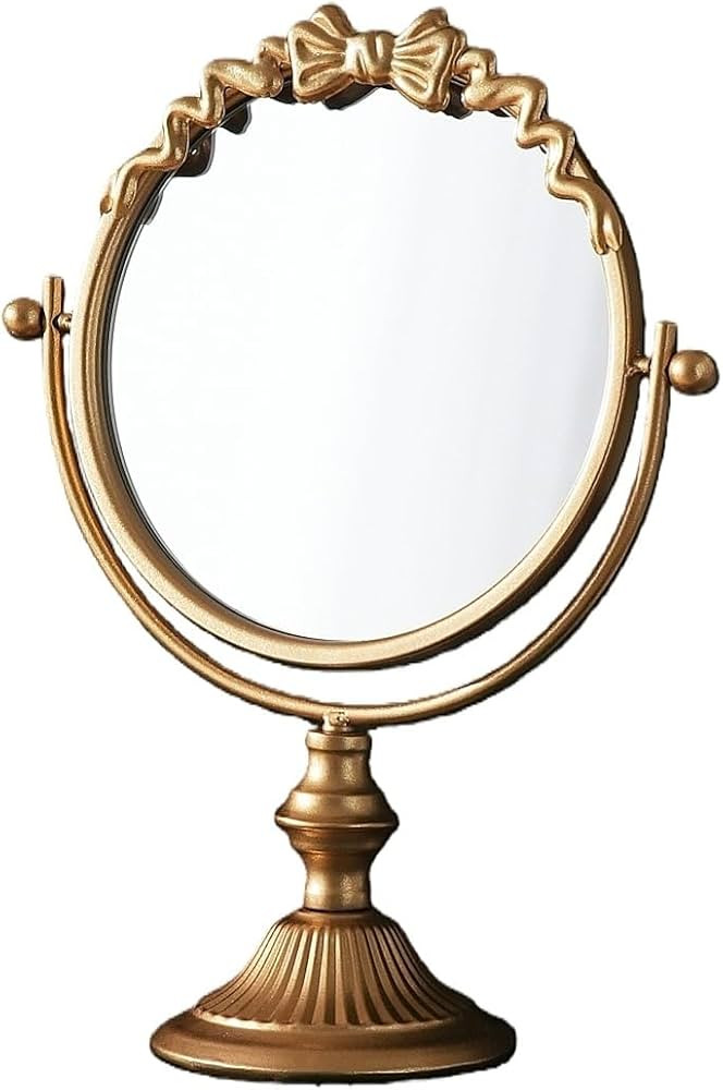 Vintage Gold Vanity Mirror - Retro Bird & Butterfly Design, HD Distortion-Free Glass, Rust-Resist... | Amazon (US)