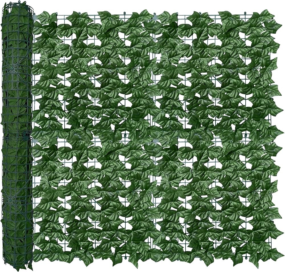 ODTORY Artificial Ivy Privacy Fence Wall Screen,40X120 in UV-Anti Faux Greenery Backdrop Ivy Vine... | Amazon (US)