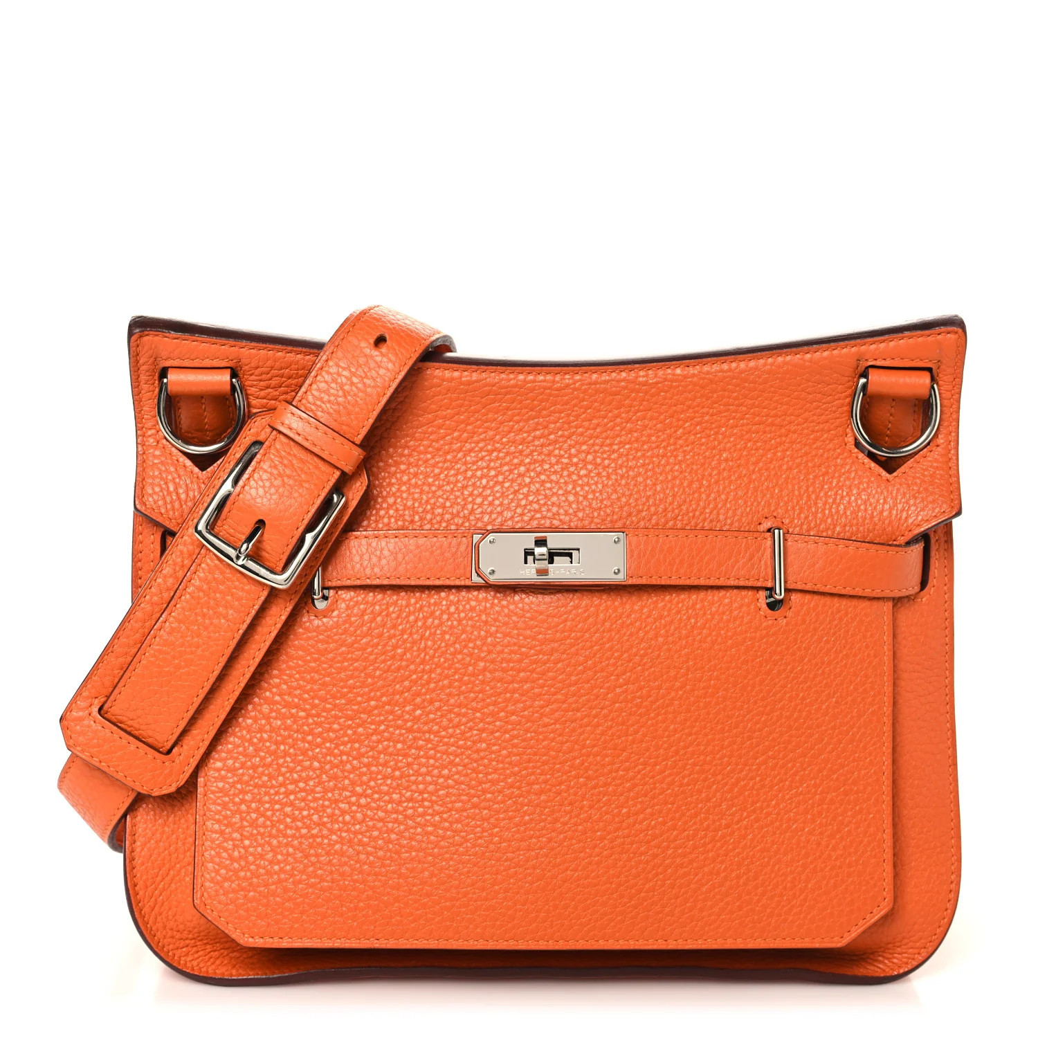 Hermes Taurillon Clemence Jypsiere 28 Orange | FASHIONPHILE (US)