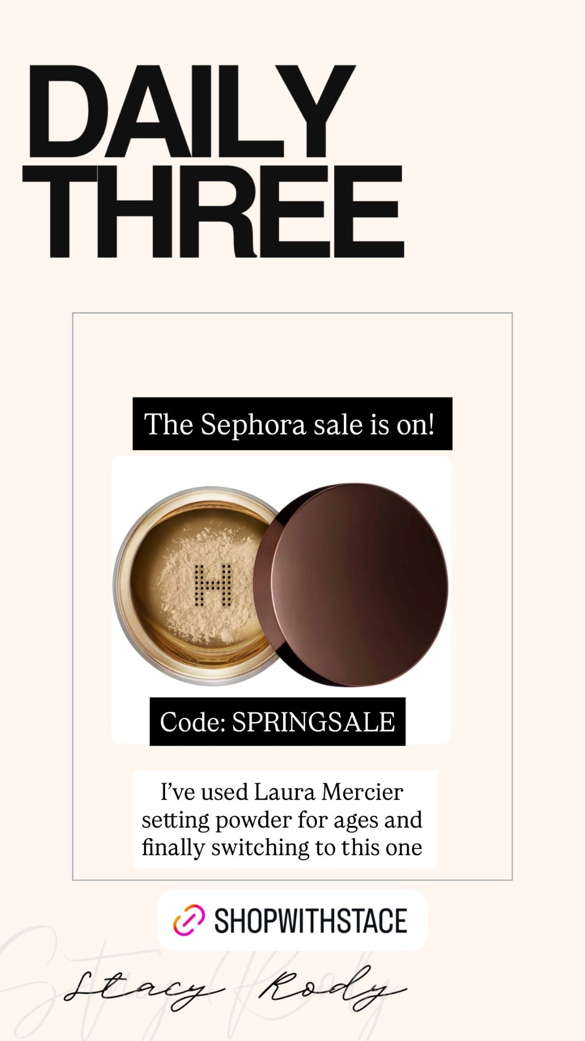 Sephora Sale favorites
Makeup finds
Translucent setting powder 
Code:springsale


#LTKBeauty #LTKselfcare #LTKOver40